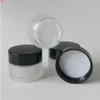 20PCSLOT 15ML Small Frost Glass Cream Jar with Gold Black Lids White Seal Skincare Pot Facial Cleaner Bottlegood qtys