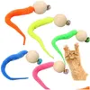 Gat Toys 5pcs Toy Interactive Worm Ball con campana Funny Balls Balls Colourf Kitty Giocando Accessori per animali domestici Giordino Delivery Delivery Deliver