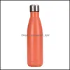 Water Bottles Newest 500Ml Vacuum Cup Coke Mug 304 Stainless Steel Insation Thermoses Fashion Movement Veined Drop Delivery Home Gar Dhxkl