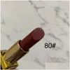 Lipstick topkwaliteit merk lip mat kleur limited 15 16 80 metalen buis drop levering gezondheid schoonheid make -up lippen dhvlt dhvlt