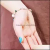Bärade handgjorda Colorf Lava Stone Pärlor Strand Armband Friendship Armband Justerbart rep Eterisk olje Diffusor Kvinnor smycken GI DHgod