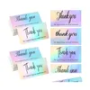 Greeting Cards 2021 Quality Adhesive Stickers 50Pcs Pink Thank You For Supporting My Small Business Card Thanks Appreciation Cardsto Dhq8B