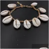 Anklets Bohemia Fashion Jewelry Shell Summer Beach Ankle Bracelet On Lady Accessories Drop Delivery Dh4Xr
