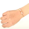 Braccialetti a maglie Catena VEKNO Personalità di lusso Ciondolo ala di cristallo Femme Accessori in argento dorato Bracciale rigido per gioielli da donna