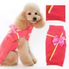 Dog Apparel Sweater ApparelChristmas Pink Pet Cat Lovely Bowknot Decor Acrylic Fiber Fine Stitching Soft Texture For Winter