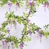 Suszone kwiaty sztuczne ślubne winorośl dekoracja bluszczowa prawdziwa dotyk jedwabny kwiatowy sznur domowy girland impreza 230111