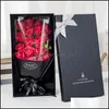 Dekorativa blommor kransar handgjorda 18st tv￥l rose bukett konstgjord blomma v￤xt mariage f￶delsedag julbr￶llop valentiner otjqb