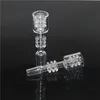 hookahs Diamond Knot Quartz banger 19/14/10mm Male&Female Joint Pure Crystal Double glass nectar pipe dabber tool