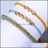 Chain Couple Bracelets Sets Charm Jewelry For Women Men 3Pc/Setbraided Rope Best Freinds Gift Drop Delivery Dhvie