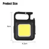 Mini lampe de poche LED lampe de travail Portable poche lampe de poche porte-clés USB Rechargeable pour Camping en plein air petit tire-bouchon léger