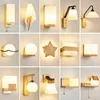 벽 램프 일본 목재 스콘 램프 램프 침대 옆 계단 아플리크 무레일 북유럽 디자인 아르 데코 레드 조명 Lampada da Parete