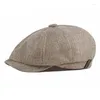 Bérets 2023 Sboys chapeau pour hommes femmes printemps automne respirant Peaky Blinders rétro béret chapeaux décontracté unisexe casquette octogonale