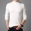 Мужские свитеры мужские свитер осенняя мода повседневная корейская тонкая сплошная сплошной
