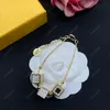 Luxury Designer Bracelet Gold Chain Diamond Love Bracelets F For Mens Fashion Women Letter Cube Pendant Wedding Jewelry Accessories Box