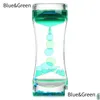 Other Clocks Accessories Double Color Dynamic Oil Drop Leak Hourglass Toys Hourglasses Ornaments Liquid Timer Beautif Waist Crafts Dhhgc