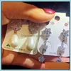 Charm New Korean Style Women 925 Sier Needle Zircon Pearl Earrings Valentines Day Girls Gift Statement Wholesale 320 T2 Drop Deliver Dhrvf