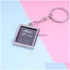 Key Rings Creative Po Frame Paar Keychain Personality Chain Gifts 5 Styles Ring kan worden aangepast Lettering Drop Delivery Sieraden DHKC7