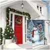 Banner Flags Christmas Flag and Blessing Postcard Series Garden Double Printing Santa Claus Hanging Picture Without Drop Delivery Ho DHDA2