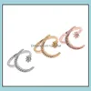 Anelli a fascia Fashion Moon And Star Finger Anello di apertura creativo God Sier per regalo di fidanzamento Drop Delivery Jewelry Dhifz