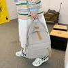 학교 가방 캐주얼 한 간단한 나일론 배낭 유니스크로서 대용량 솔리드 스튜던트 스쿨 백 숙녀 패션 디자이너 여행 여자 가방