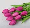 Dekorativa blommor Högkvalitativ 10st/Lot Mini Artificial Pu Tulip Handmade Bouquet Wedding Home Decoration Simulation Flower 24 Färger