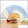 Party bevorzugt Vintage Style Seidenklappfan Chinesische japanische Muster Kunsthandwerk Geschenk Home Dekoration Ornamente Hochzeit Dance Hand Fans OTDBG