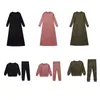 Giyim Setleri 2023 Güz Kış Velor Aile Eşleştirme Seti Elbise ve Romper Giysileri 230111