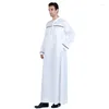 Etniska kläder Män muslimska mantel Daglig avslappnad pendlare Stand Collar Arab Middle East Africa Affärsmode 2023