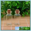 Bouteilles d'emballage Petit mini flacons de bouteilles bouchées en verre transparent souhaitant un récipient à dérive avec du liège .5 ml 1 ml 2 ml L 4 ml 5 ml 6 ml 7 ml 10 ml 15 m Otfvt