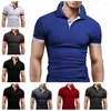 Men's Casual Shirts Mens Quick Drying Sport Soild T Exercise Tennis Polo Shirt Plus Size Short Sleeve Men Gym Outfit 5xl