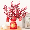 Decorative Flowers Artificial Barley Ears Chinese Spring Festival Decor Handmade Fortune Fruit Housewarming Wedding Ornament Home