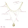 Choker Bohemian Multilayers Pearl Shells Charm Chain Necklace Metal Shell Pendant For Women Beach Wedding Party Jewelry