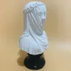 Decorative Objects Figurines 12The Veiled Lady Gothic Sculpture Bust Cloaked Woman Statue Macabre Art Oddities Home Decor Library Decorated Decoration 230111