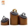Storage Boxes & Bins Solid Wood Jewelry Display Rack Ring With Microfiber Stand Cabinet 3 Pcs/set