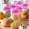 Other Festive Party Supplies 20/40Pcs Flamingo Pineapple Cake Toppers Cupcake Flags Hawaiian Wedding Birthday Decoration Kids Favo Dhhs1