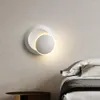 Wandlamp LED Maan woonkamer slaapkamer bedzijde van Nordic 360 graden verstelbare zwarte witte traplampen kinderen