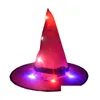 Andra festliga festf￶rs￶rjningar Halloween Decoration Witch Hats LED -lampor Cap Costume Props Outdoor Tree Hanging Ornament Home Glow DHQPF