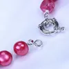 Choker prawdziwa słodkowodna perła Rose Rose Red Kolor 10-11 mm Baroque Naszyjnik