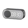 Wristwatches Quiet Wireless Bluetooth Speaker LED Mirror Digital Alarm Clock Radio FM Large Display Battery Bedroom Living Room Office