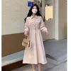 Casual Dresses Fast Fashion Women's Clothing - Heavy Dress Lapel Female Small Temperament Of Tall Waist Grinding Hair Long Sleeve