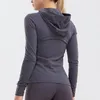 Camicie attive Camicia da yoga a maniche lunghe Allenamento fitness Top sportivi Abbigliamento da palestra Esercizio da donna Corsa Giacca con cerniera ad asciugatura rapida Cappotto Abbigliamento sportivo