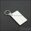 Keychains colhedores 10pcs Diy Rec White Blank Key Chain Moda OEM SUBLIMAￇￃO RINGS DE MADEIRA PARA TELHA DE TELA DE TELA Press