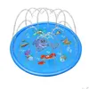 Canili Penne Pet Sprinkler Pad Per Cani Estate Cool Toys Piscina Giochi all'aperto Tappetino di raffreddamento Gonfiabile Acqua Spray Tub Drop Del Dhsk2