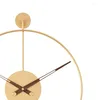 Horloges murales Horloge Salon moderne Pendule Décor avec Nordic Digital Metal Home Duvar Saati Meubles