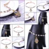 Charme Bracelets Bracelets Pour Femmes Palm Bracelet Style Or Strass Mauvais Œil Hamsa Main Bijoux Bracelet Drop Delivery Dhlo0