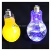 Water Bottles Led Light Bb Bottle Plastic Milk Juice Disposable Leakproof Drink Cup With Lid Creative Drinkware By Sea Drop Dhgarden Dhlbj