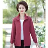 Giacche da donna Giacca da mamma 2023 Autunno Cappotto corto con cerniera casual da donna di mezza età 5XL Giacca a vento femminile Capispalla con fodera