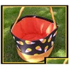 Party Favor Kids Canvas Halloween Bucket Pumpkin Polka Dot Trick Or Treat Candy Handbag Decoration Basket Drop Delivery Home Garden Dhlqo