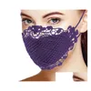 Party Masks Pink Blue Laces Plaid Mouth Face Muti Colors Washable Mascarilla Cotton Black Purple Respreable Mascherine ￥teranv￤ndbar Fash Dhtzu