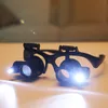 Loupes Magnifiers 25X 4X 6X 8X 10X 15X 20X MultiPower Double LED Lights Magnifier Eye Glasses Watch Repair Loupe Jeweler Magnifying Glass 230112